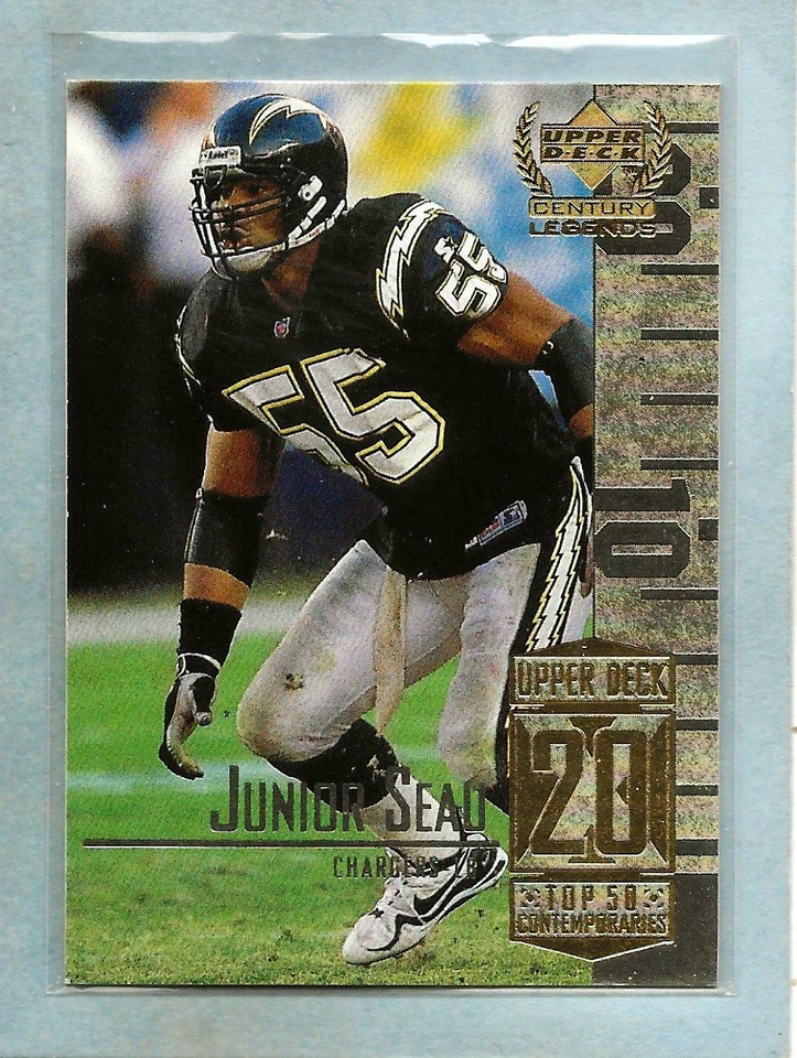 JUNIOR SEAU - 1999 Upper Deck Century Legends - #70 - Chargers - $1.00 Shipping - Image 1 of 1