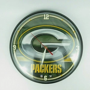 Green Bay Packers Round Wall Clock 12.5" TESTED NFL WinCraft Sport Made in USA - Picture 1 of 5