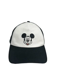 Disney Parks Mickey Mouse SnapBack Trucker Hat Cap White Black Adult Size OSFA - Picture 1 of 9