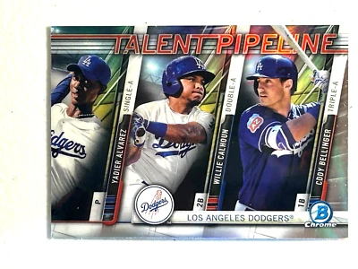 Cody Bellinger /Alvarez/Calhoun 2017 Bowman Chrome Talent Pipeline #TP-LAD - Image 1 of 4
