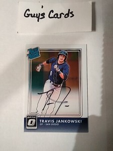 2016 Travis Jankowski Donruss Optic Rated Rookie  Autograph Auto AU RC  Padres