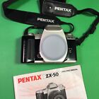 Pentax ZX 50 Camera With Original Strap & Instruction Manual   Body Only No Lens