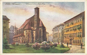 Postcard Austria Old Vienna Minorite Church - Bild 1 von 2