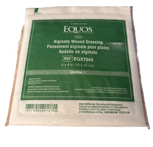 Equos Calcium Alginate Wound Dressing, 4" X 4" Lot of 6 Singles - Picture 1 of 3