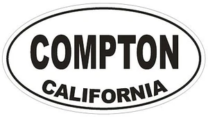 Compton California Oval Bumper Sticker or Helmet Sticker D2853 Euro Oval - Picture 1 of 1