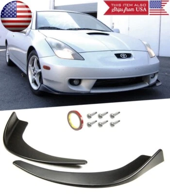Front Bumper Lip Diffuser Fin Spoiler Canard Splitters Winglet Blade For Dodge - Image 1 of 2