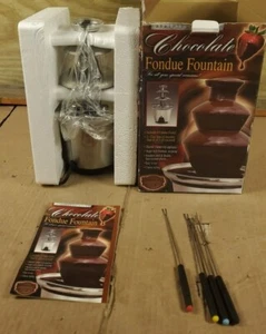 Nostalgia 3 tier 24 oz Stainless Steel Chocolate fondue fountain New Open Box - Picture 1 of 6