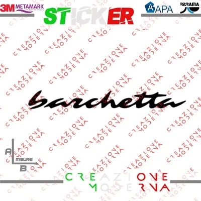 ADESIVO STICKER LOGO FIAT BARCHETTA MISURE PERSONALIZZATE - Immagine 1 di 2