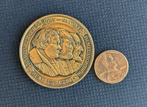 130 Martin Luther John Saxons Melanchthon 1930 Anniversary Medal Coin Token - Picture 1 of 2