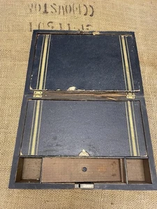 Antique Mahogany  Wood Portable Wtiting Slope , Desk in  wood Box 11 1/2x8x4#STA - Picture 1 of 13