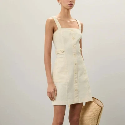 Derek Lam White Utility Mini Dress SIZE 4 Cotton Designer Casual Weekend $295 - Image 1 of 4