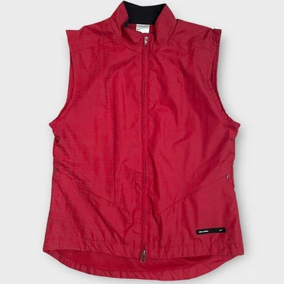 Nike Running Vest Women's XS Red Packable Full Zip Pocket Athletic Lightweight - Image 1 of 4