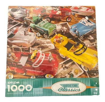 Springbok 1993 Kiddie Car Classics 1000 Piece Puzzle 24x30 Sealed - Image 1 of 2