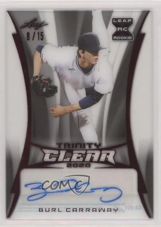 2020 Leaf Trinity Clear Auto Red /15 Burl Carraway #CA-BC1 Auto - Image 1 of 2