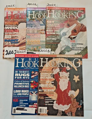 REVISTA DE GANCHO DE TAPETE 2002 ANO INTEIRO 5 EDIÇÕES - TODAS com PADRÕES INTERNOS DE PAPEL - Imagem 1 de 4