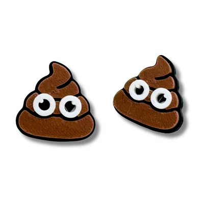 Серьги-гвоздики с крошечными пу смешные ювелирные изделия с эмотиконом - Изображение 1 из 3