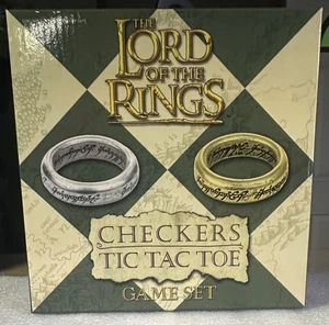 2003 The Lord Of The Rings Checkers Tic Tac Toe Game Set By USAopoly, Complete - Picture 1 of 5