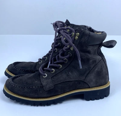 Botas de motocicleta Harley Davidson Gardner marrón oscuro gamuza D96255 para hombre talla 10 M Foto 1 de 4