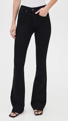 NEW! $248 VERONICA BEARD BEVERLY HIGH RISE SKINNY FLARE JEANS ONYX SZ 28 - Image 1 of 4