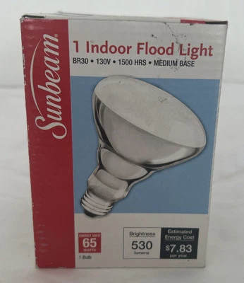 Sunbeam LED BR30 65W /INDOOR Flood Light Bulb/ medium base/1500HRS/130v 1-pack  - Image 1 of 4