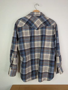 De Colección Pendleton Alta Calidad Western Wear Franela de Lana Para Hombre XL Azul Abotonado EE. UU. - Imagen 1 de 7