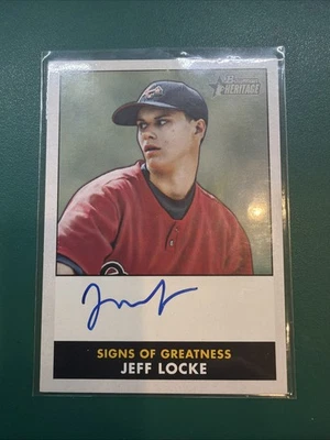2007 Bowman Heritage - Signs of Greatness Jeff Locke #SG-JL (AU, RC) - Image 1 of 2
