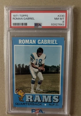 Topps #230 1971 novela Gabriel PSA 8 casi nuevo-como nuevo Foto 1 de 2
