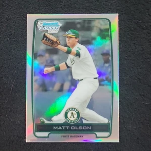 Bowman Chrome Draft 2012 refractor Matt Olson #BDPP20 RC PRIMER novato Atlanta  - Imagen 1 de 8