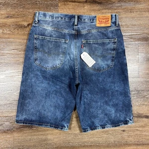 Levi's Shorts Herren 36 Denim Acid Wash blau lockere Passform Baggy Skater Streetwear neu mit Etikett - Bild 1 von 9