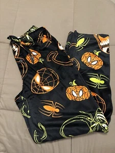 Spider-Man Halloween Pumpkin Minky Fleece Lounge Pajama Pants Men’s Size M NEW! - Picture 1 of 5