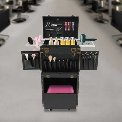 Caja de herramientas de peluquería móvil estuche de peluquería caja de almacenamiento de peluquería con cerraduras Foto 1 de 4