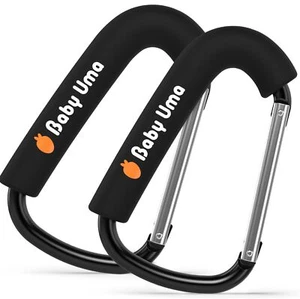 XL Stroller Hooks for Bags 2 Pack - Universal Stroller Clips and Hooks with F... - Picture 1 of 7