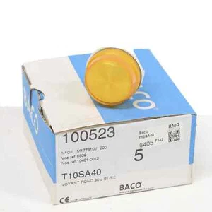 Baco Meldeleuchte T10SA40 beleuchtbar Bund rund, gelb, Einbau-Ø 30 mm 1Stk -new- - Picture 1 of 4