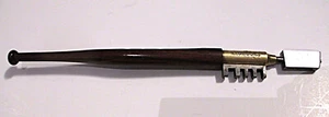 ANTIQUE 1800’S SHARRATT NEWTH ROSEWOOD BRASS DIAMOND GLASS CUTTER - VINTAGE RARE - Picture 1 of 12
