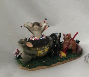 1 Charming Tails Mouse Fitz & Floyd Friendship & Celebrate Figuren - Bild 1 von 7