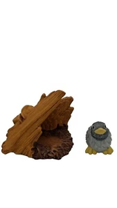 Vintage 1984 Franklin Mint Woodland Surprises Porcelain Blue bird Figurine Chick - Picture 1 of 12