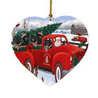 Christmas Tree Santa Express Delivery Red Truck Heart Ornament, Dogs, Cats, Pet