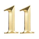 Self Adhesive House Number, 2.76 Inch ABS Number 1 3D Design Gold Tone 2 Pcs