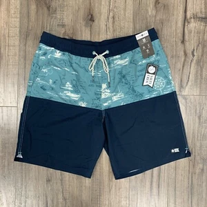 Brand New Mens Salty Crew Double Time Elastic Boardshort Navy Medium - Picture 1 of 1