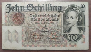 AUSTRIA 10 SCHILLING 1946 P 122 BC/BC+ - Picture 1 of 2