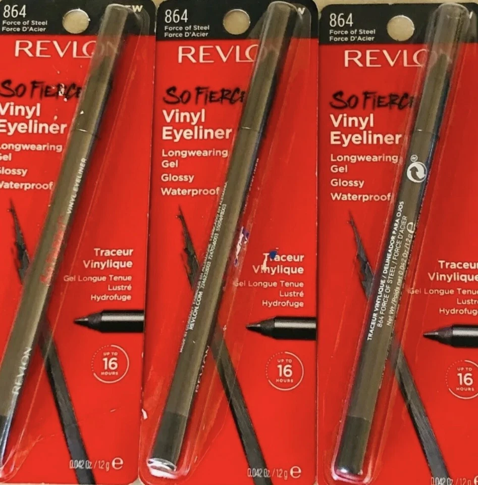 REVLON So Fierce Vinyl Eyeliner 864 Force of Steel New  Sealed Lot Of 3 - Image 1 of 1