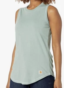CARHARTT Women’s Mint Green Tank Top Force Relaxed Fit Mid Weiy NWT XS (0-2) - Picture 1 of 8