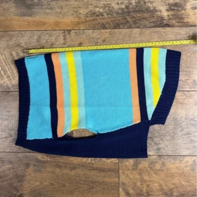 INT’L PET SUPPLY Aqua Striped Dog Sweater, Size XL - Image 1 of 4
