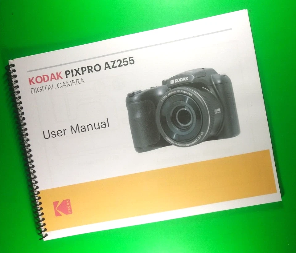 Owners Manual for Kodak PixPro AZ255 Camera 91 Pages W/Clear Covers! - Image 1 of 1