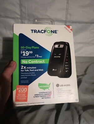 Vintage TracFone LG 442BG older Flip Phone 3G 1.3MP *LOWEST PRICE* Open Box  - Image 1 of 4