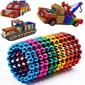 216 Stk 5mm Anti Stress Magnete Stresskiller Bunt kugeln Technik Gadget 8 Farben - Bild 1 von 15