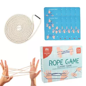 Cats Cradle String Hand Game Finger String Toy Hand Rope Puzzle Interactive Toy - Foto 1 di 11