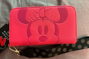 Disneyโs Pink Minnie Mouse Tech Wallet With Wrist Strap BNWT New For 2024๐๐๐ - Picture 1 of 16