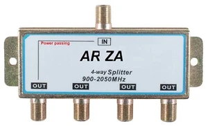 QUALITY 4-WAY CABLE TV SPLITTER ANTENNA OTA COGECO SHAW ROGERS HD DTV VIDEO CATV - Picture 1 of 2