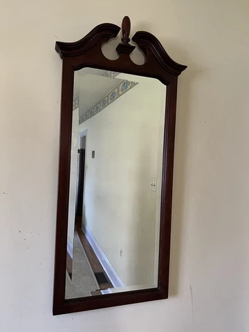 PENNSYLVANIA HOUSE Cherry Bevel Edge Mirror 39" x 18" EUC Cover